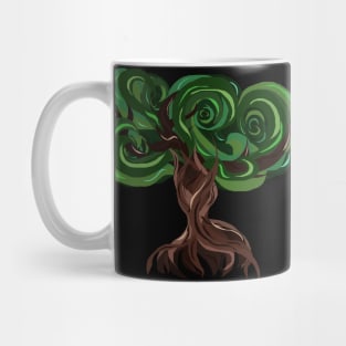 Flowy tree spirals Mug